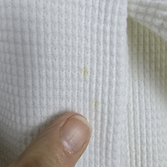 Aritzia Tna Women's White Waffle Knit Long Sleeve Ribbed Cuff And Sleeves Size S - Picture 9 of 11